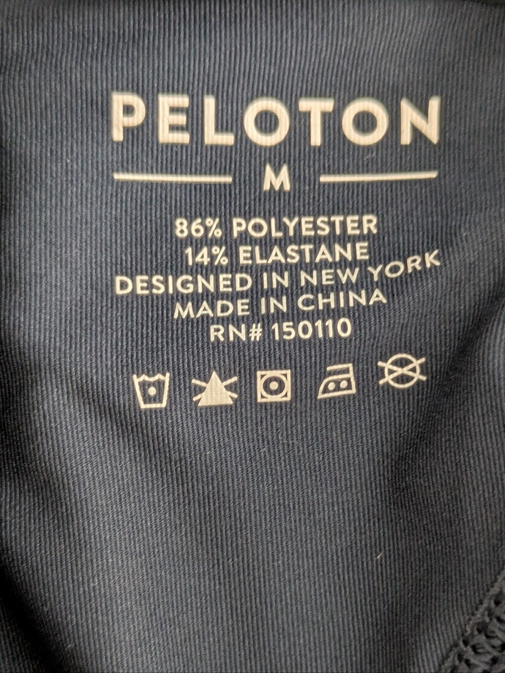 NWT Peloton Womens Tank Top Size Medium M Black Activewear Geometric Logo Shirt - Picture 4 of 4